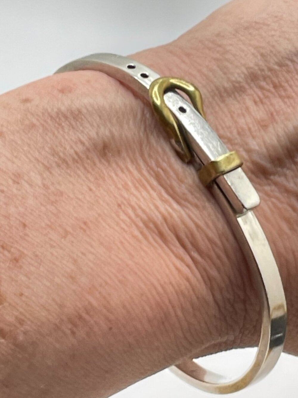Taxco Vintage Sterling & Brass Bracelet